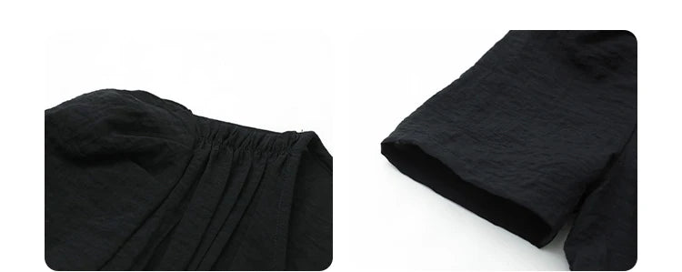 Bonjour French Style Vintage V-neck Puff Sleeve